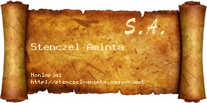Stenczel Aminta névjegykártya